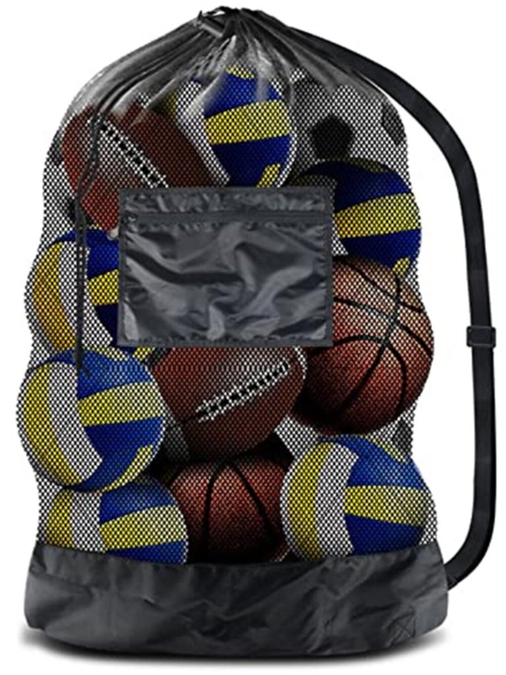 Thickened ExtraLarge Sports Ball Bag Mesh Socce Ball Bag HeavyDuty DrawstringBag